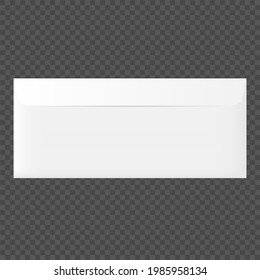 realistischer geschlossener Umschlag einzeln auf transparentem Hintergrund. Vektorgrafik
