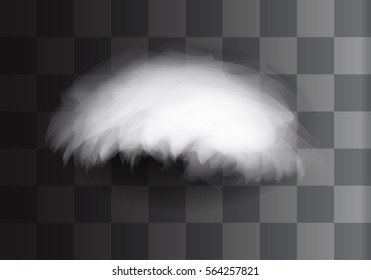 realistic cloud graphic template.  transparent vector illustration.