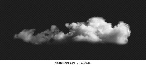 Realistic cloud high quality vector illustration. Cloud isolated on transparent background. Vector illustration EPS 10