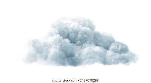 Realistic cloud isolated on transparent background. Vector Illustration