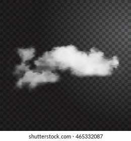 Realistic cloud on transparent background.