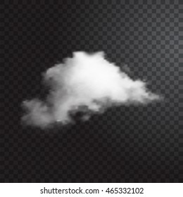 Realistic cloud on transparent background.
