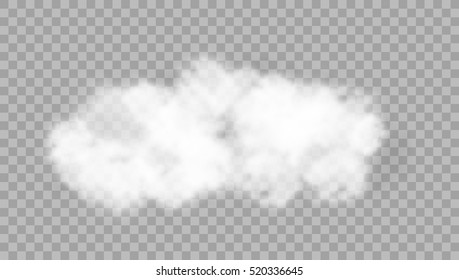 Realistic Cloud On Transparent Background. EPS10 Vector