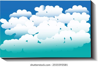 Realistic cloud in the sky with vector design. vector illustration. white cloud in the sky.