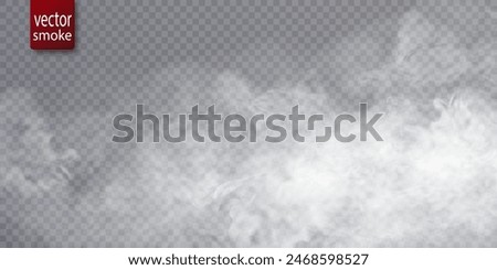 Realistic Cloud, smoke, fog, background png. Vector cloud or smoke on isolated transparent background. Vector 10 EPS