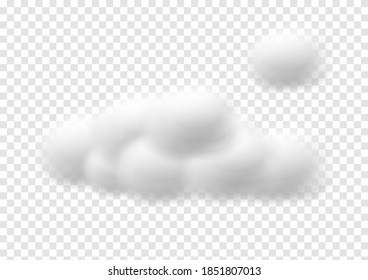 realistic cloud vectors isolated on transparency background ep76