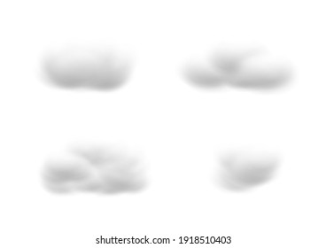 vectores de nube realistas aislados en fondo blanco ep125