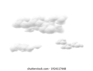 realistic cloud vectors isolated on white background ep139