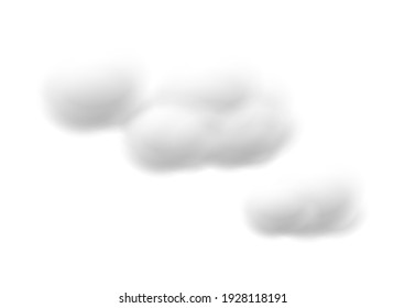 realistic cloud vectors isolated on white background ep150