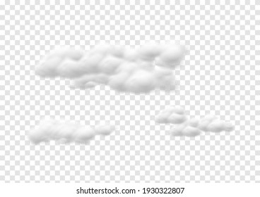 realistic cloud vectors isolated on transparency background ep139