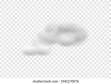 realistic cloud vectors isolated on transparency background ep105