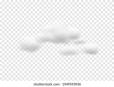 realistic cloud vectors isolated on transparency background ep108