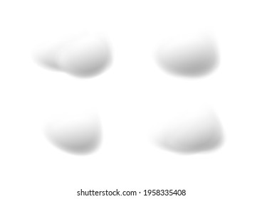 vectores de nube realistas aislados en fondo blanco ep110