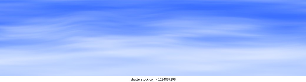Realistic clouds in the blue sky, panoramic image, vector background, EPS10