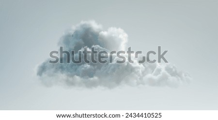 Realistic Clouds, Clear Background. Outdoor Nature Sky Scene. White Fluffy Clouds Isolated. Weather Cloudscape Design. Vector Illustration