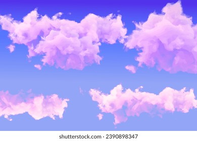 Realistic clouds for overlay designs vector