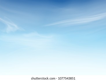Realistic cloudy sky illustration - vector eps10