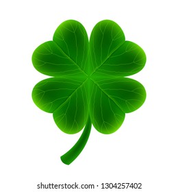 Realistic clover icon isolated on white