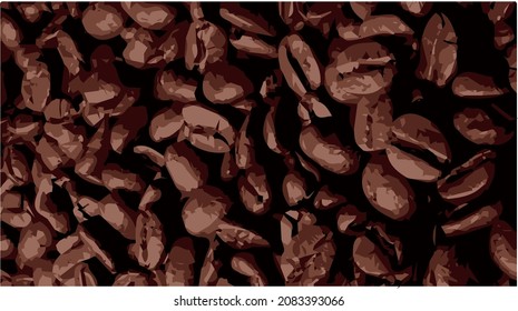 realistic coffee beans patern texture