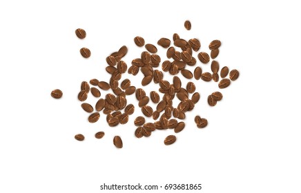 Realistic coffee beans, vector illustration