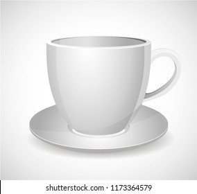 Realistic coffee cup. Vector Illustration eps10.