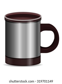 Realistic Coffee Mug Isolated on White