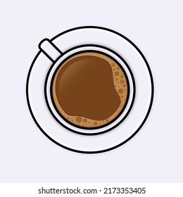 Café o taza de té realistas aislados en imagen vectorial de fondo blanco.