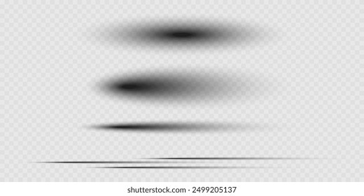Realistic collection of shadows on a transparent background. Vector EPS 10