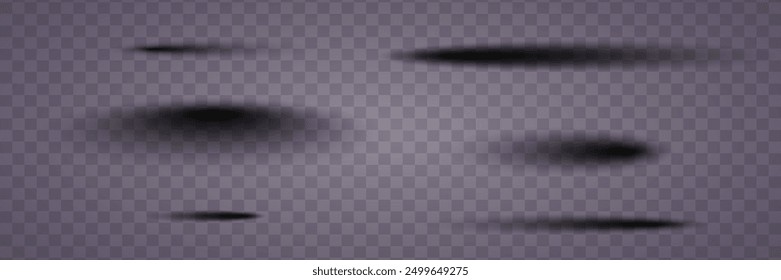 Realistic collection of shadows on a transparent background. Vector EPS 10