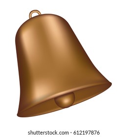 realistic color bell figure design vector illustration
