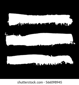 realistic color vector brush strokes of paint on black background 
