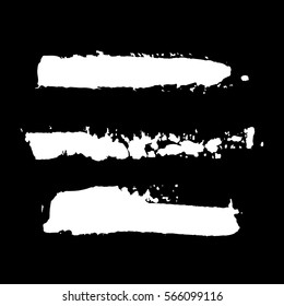 realistic color vector brush strokes of paint on black background 