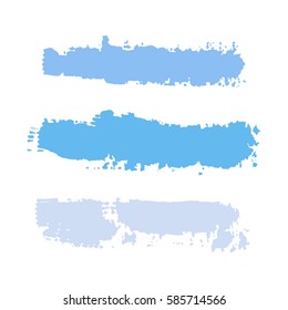 realistic color vector brush strokes of paint