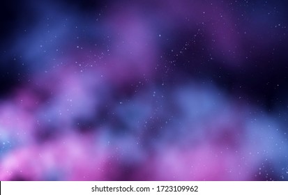 Realistic colored blue, purple and pink smoke on a black background. Vector illustration EPS10