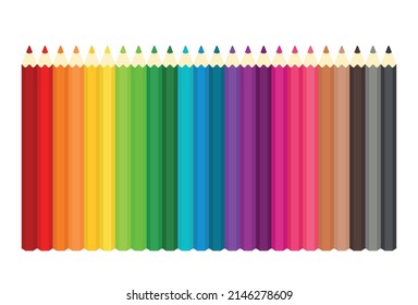 Realistische farbige Stifte für Vektorgrafik von Schulbannern