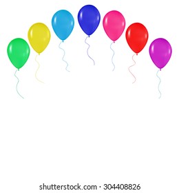 realistic colorful balloons background, holidays, greetings, wedding, happy birthday, partying on a white background