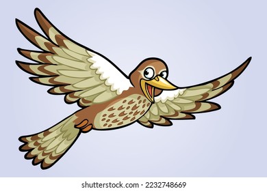 Vector de pájaro colorido realista pro ilustración
