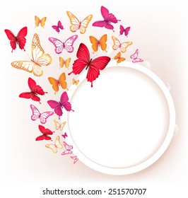 Realistic Colorful Butterflies Isolated for Spring. Editable Vector Illustration
