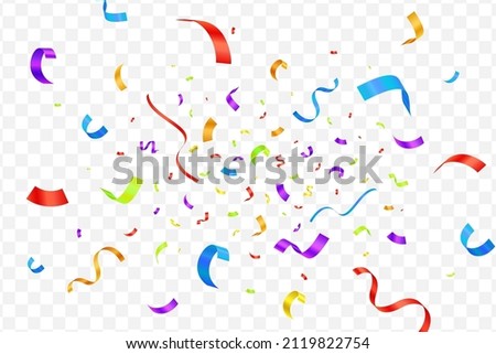 Realistic colorful confetti background.  Realistic confetti vector