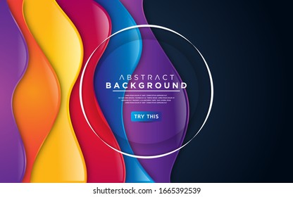 Realistic colorful fluid background with shiny effect. Modern abstract vector background