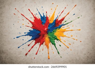 Textura de fondo de salpicadura de pintura colorida realista
