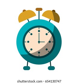 realistic colorful shading image of alarm clock vector illustration
