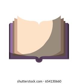 realistic colorful shading image of front view open book vector illustration