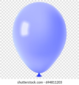 Realistic colorful vector balloon, isolated on transparent background