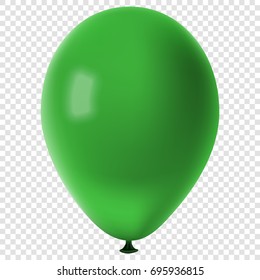 Realistic colorful vector balloon, isolated on transparent background