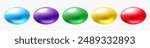 Realistic coloured vector premium quality pills, capsules or jelly candies template set isolated on transparent background. Collagen, vitamin mockup set. Glossy pharmacy element collection