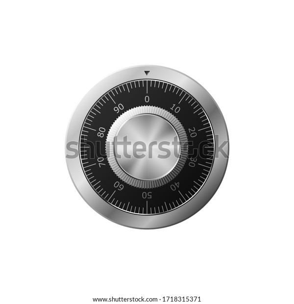 Realistic Combination Lock Isolated On White Stock Vector (Royalty Free ...