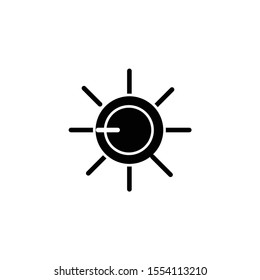 Realistic combination safe lock volume element on textured plastic black background. White round scale. Vector security icon or dark design element.