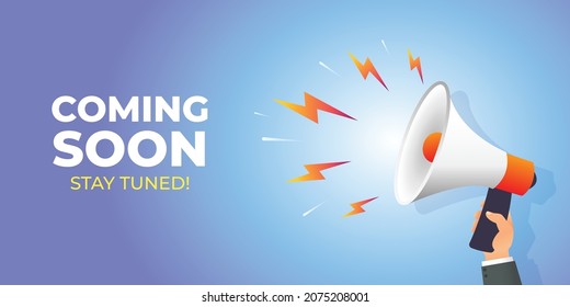 Realistic coming soon background, Coming soon banner design