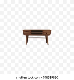 Realistic Commode Element. Vector Illustration Of Realistic Console Isolated On Clean Background. Can Be Used As Console, Commode And Furniture Symbols.